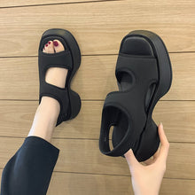 Load image into Gallery viewer, Casual stretch cloth all-match platform platform sports sandals
