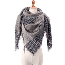 Load image into Gallery viewer, Autumn and winter new circle yarn burr color plaid scarf
