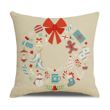 Load image into Gallery viewer, 4 Pack New Christmas Linen Pillowcase
