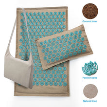 Load image into Gallery viewer, Acupressure Mat, Massage Mat Acupuncture Pillow Set Yoga Mat Needle Relieve Back
