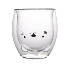 Load image into Gallery viewer, 250ml Cute Animal Glass Cup Creative Double-layer Water Glass
