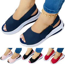 Load image into Gallery viewer, Women&#39;s Fashion Platform Flat Heel Velcro Casual Fish Mouth Sandals
