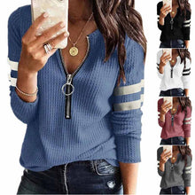 Load image into Gallery viewer, Autumn and Winter Warm Tops Long Sleeve Tee Shirts Knitted Sweater
