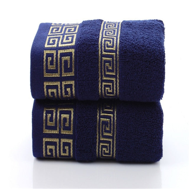 2 Pcs Pure Cotton Towel For Adults Quick-Dry Thicken Soft Face Towels Absorbent