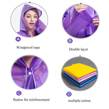 Load image into Gallery viewer, Tourism Outdoor Hiking Rain Poncho Hooded Rain Coat
