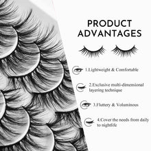 Load image into Gallery viewer, 20 Pair 3D Faux Mink Lashes Natural Fluffy False Eyelashes
