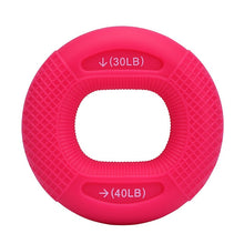Load image into Gallery viewer, Silicone Adjustable Hand Grip 20-80LB Gripping Ring Finger Forearm Trainer
