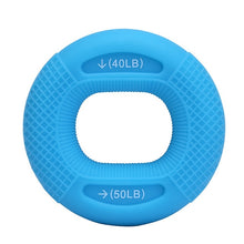 Load image into Gallery viewer, Silicone Adjustable Hand Grip 20-80LB Gripping Ring Finger Forearm Trainer
