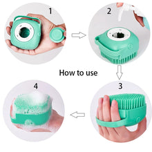 Load image into Gallery viewer, Soft Safe Silicone Dog Cat Bath Brush with Shampoo Box Pet Bathroom Massage
