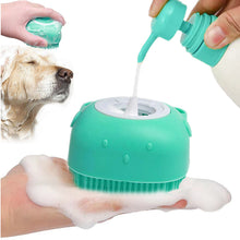 Load image into Gallery viewer, Soft Safe Silicone Dog Cat Bath Brush with Shampoo Box Pet Bathroom Massage
