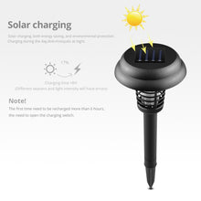 Load image into Gallery viewer, Solar Power Electric Mosquito Killer Lamp LED Anti Mosquito Outdoor Garden Light
