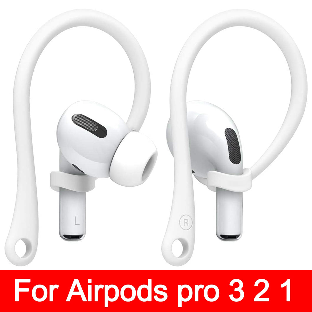 2 Pair Sports Silicone Ear Hooks for Apple AirPods pro 3 2 1 Accessories