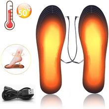 Load image into Gallery viewer, 1 Pair USB Heated Shoe Insoles
