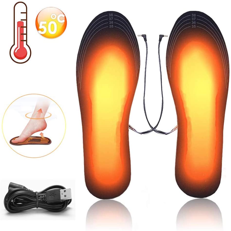 1 Pair USB Heated Shoe Insoles