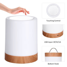 Load image into Gallery viewer, USB Rechargeable Touching Control Bedside Light Dimmable Table Lamp
