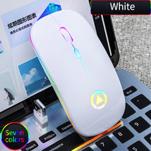 Load image into Gallery viewer, Ultra-thin LED Colorful Lights Rechargeable Mouse
