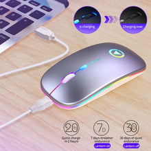 Load image into Gallery viewer, Ultra-thin LED Colorful Lights Rechargeable Mouse
