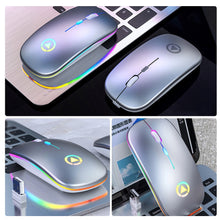 Load image into Gallery viewer, Ultra-thin LED Colorful Lights Rechargeable Mouse
