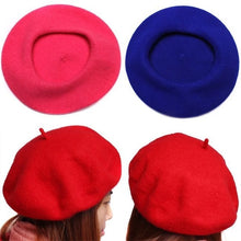 Load image into Gallery viewer, Women Girl Beret French Artist Warm Wool Hat

