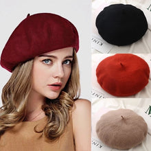 Load image into Gallery viewer, Women Girl Beret French Artist Warm Wool Hat
