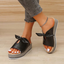 Load image into Gallery viewer, Women Slippers Shoe Butterfly-knot Summer Fashion Slides Open Toe Sewing Flat
