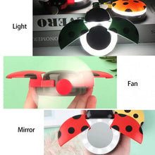 Load image into Gallery viewer, 3-in-1 USB Fan With LED Light Mirror
