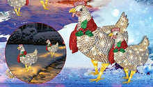 Load image into Gallery viewer, Christmas Light-Up Chicken with Scarf Decoration
