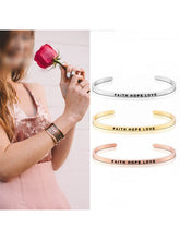 Load image into Gallery viewer, FAITH HOPE LOVE C-type Bracelet
