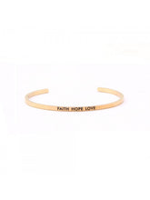Load image into Gallery viewer, FAITH HOPE LOVE C-type Bracelet

